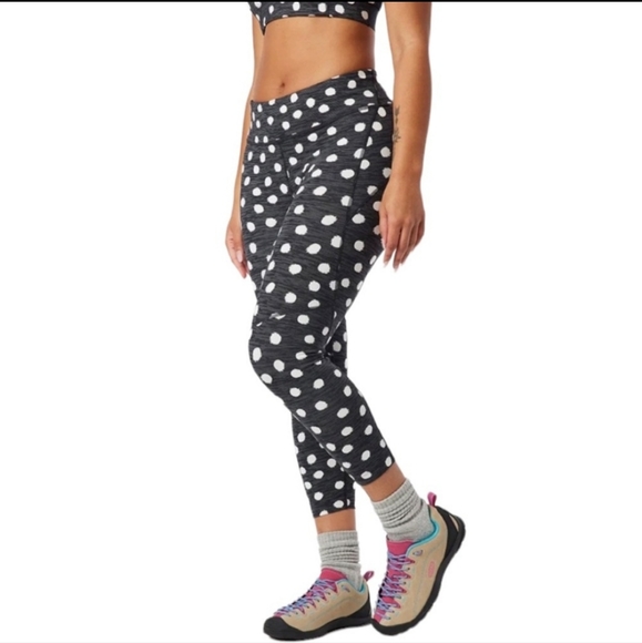 Outdoor Voices Workout Leggings Polka Dot Tech Sweat 3/4 Size S - Picture 2 of 12